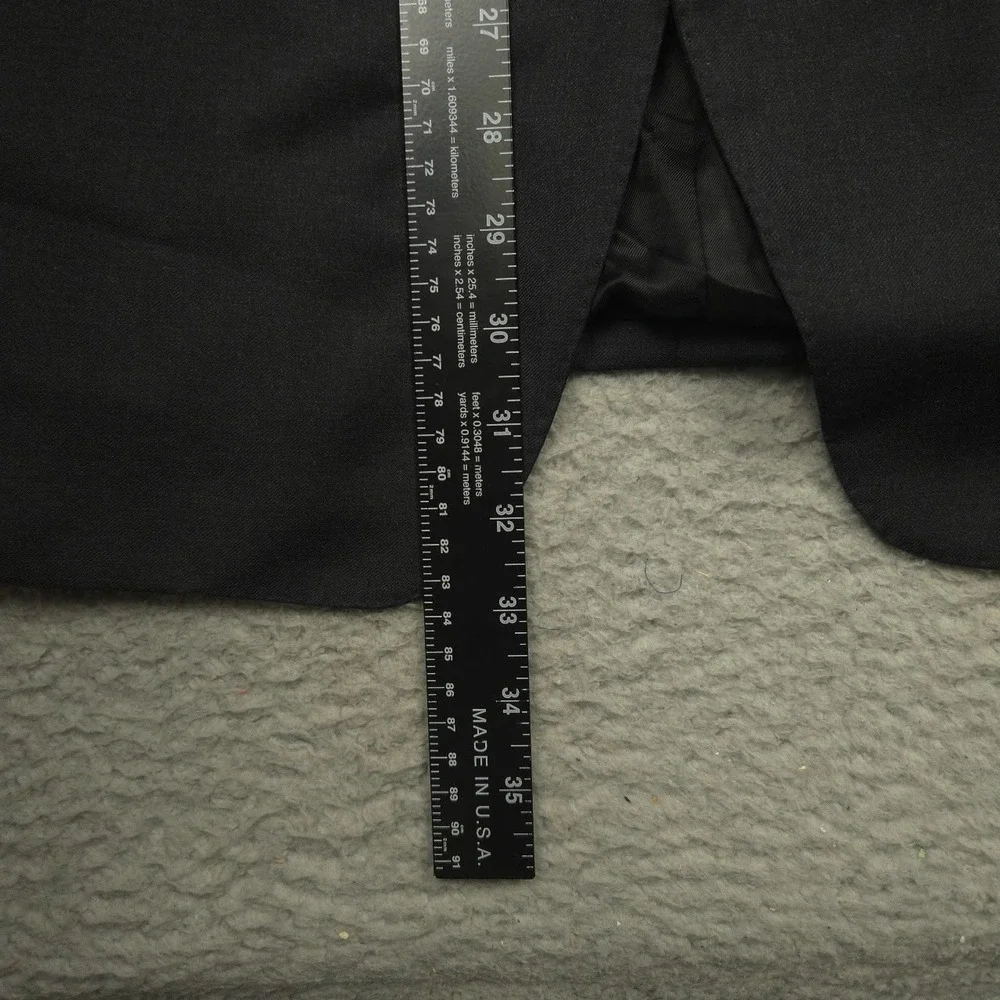 Ermenegildo Zegna Super 100s Wool Blazer IT54 Black Made Italy Sport Coat